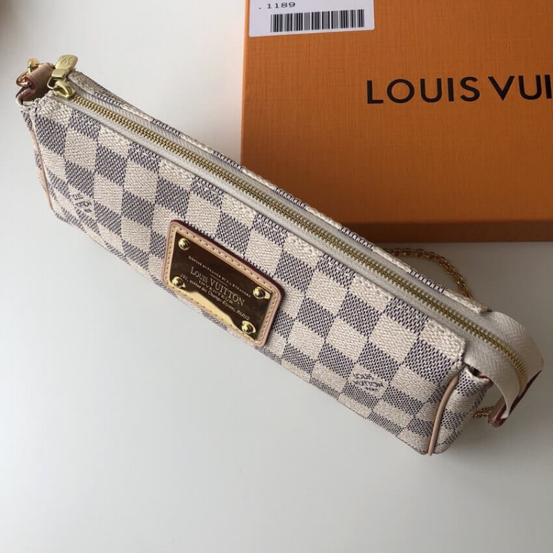 Replica Louis Vuitton Damier Azur Canvas Eva Clutch N55214