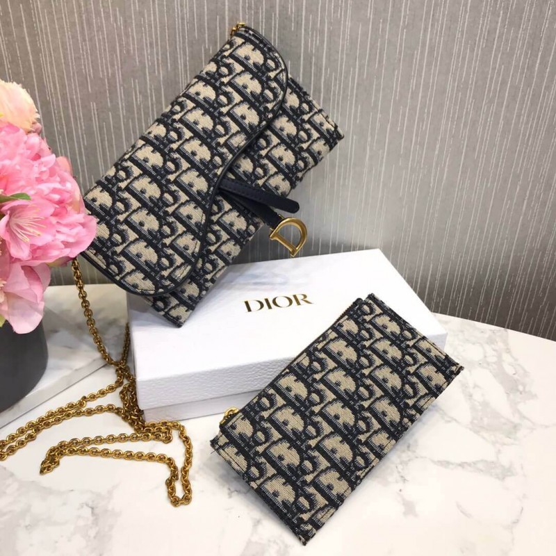 Replica Christian Dior Saddle Long Wallet On Chain S5614