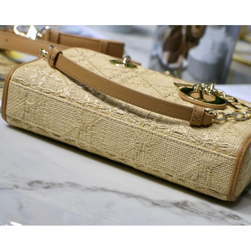Replica Christian Dior Lady D-Joy Bag Natural Cannage Raffia M05400