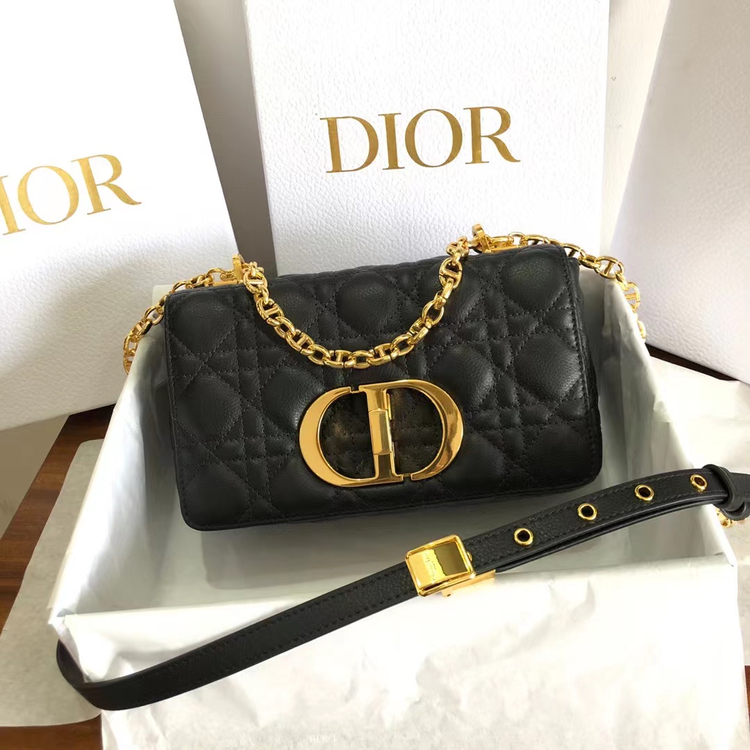 Replica Dior Large Caro Bag In Supple Cannage Calfskin M9243