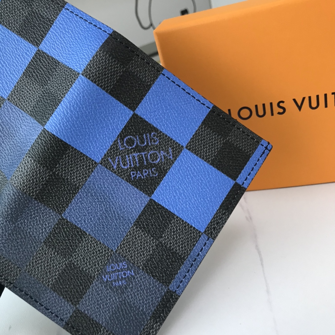 Replica Louis Vuitton Passport Cover N60410 White/Blue/Orange