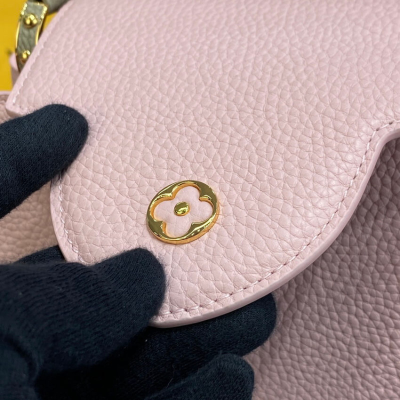 Replica Louis Vuitton Capucines Mm M59020 Rose/Beige