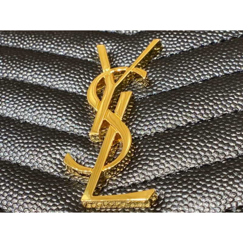 Replica Ysl Saint Laurent Lou Mini Camera Bag 585040 In Grain Leather Black