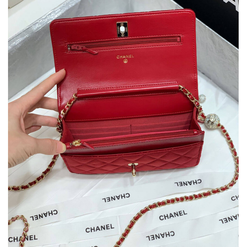 Replica Chanel Woc With Cc Details On Strap Ap1450 In Velvet