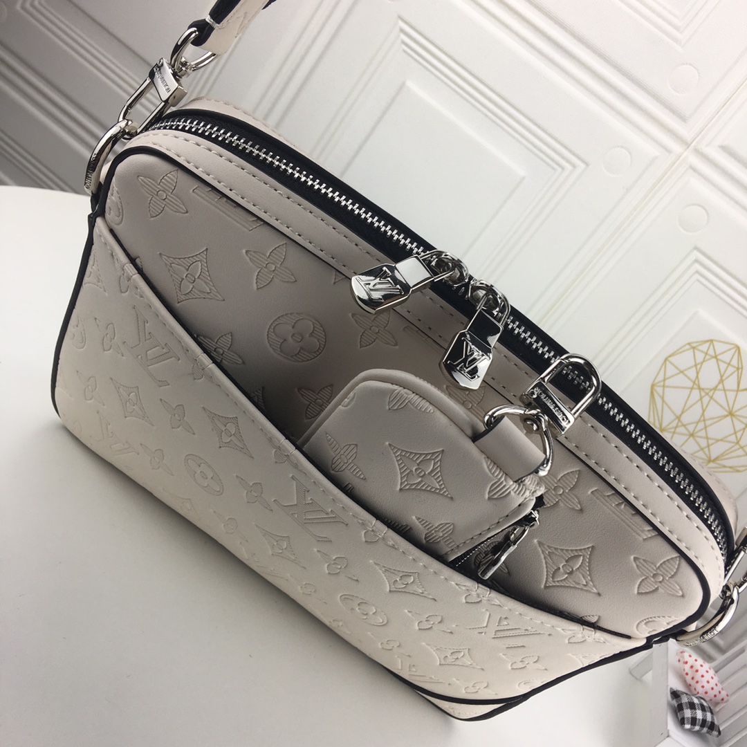 Replica Louis Vuitton Trio Messenger Embossed M69443 White/Black