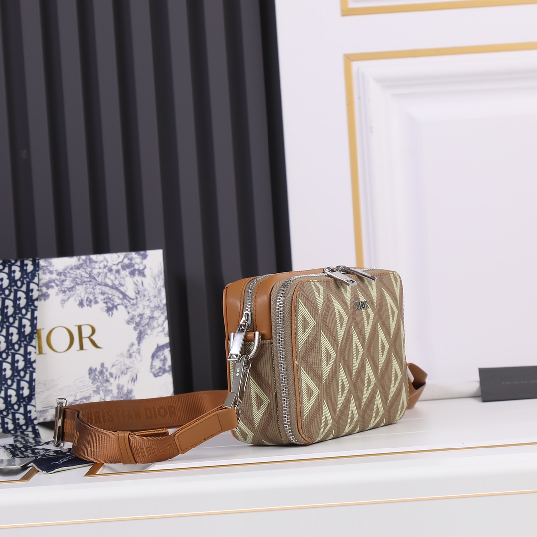 Replica Dior Messenger Pouch- Brown/Gray