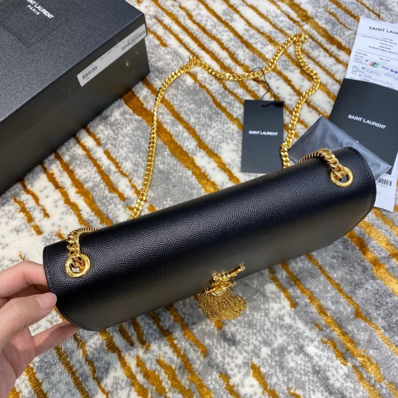 Replica Ysl Saint Laurent Kate Medium With Tassel In Grain De Poudre Leather 354119 Black