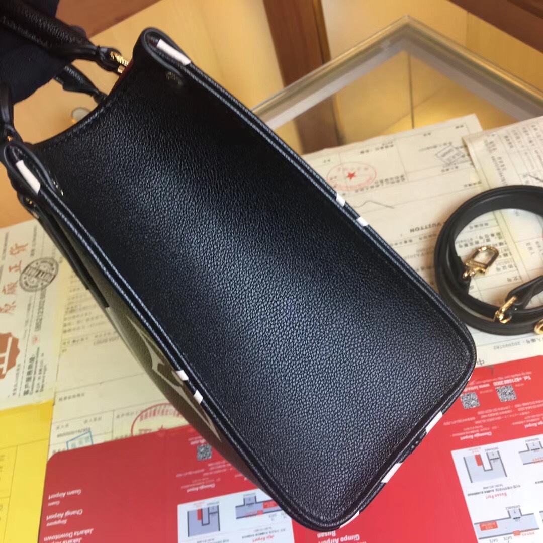 Replica Louis Vuitton Onthego Pm M45659 Black/White/Beige