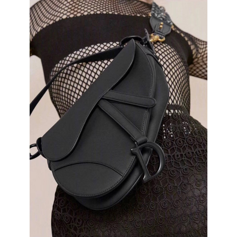 Replica Christian Dior Saddle Bag In Ultramatte Calfskin M0446