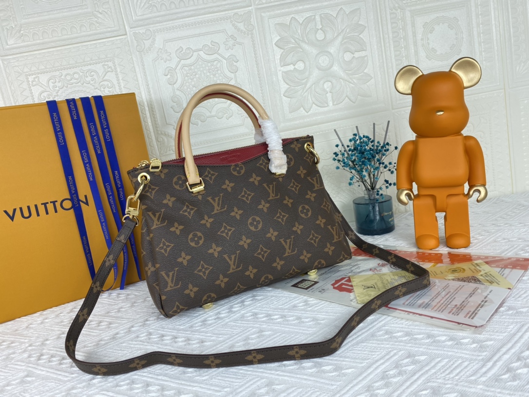 Replica Louis Vuitton Pallas Bb Black/Red/Pink