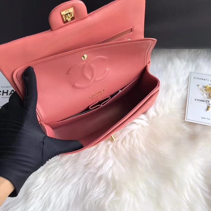 Replica Chanel 1112 Rose Quartz Medium Size 2.55 Lambskin Leather Flap Bag