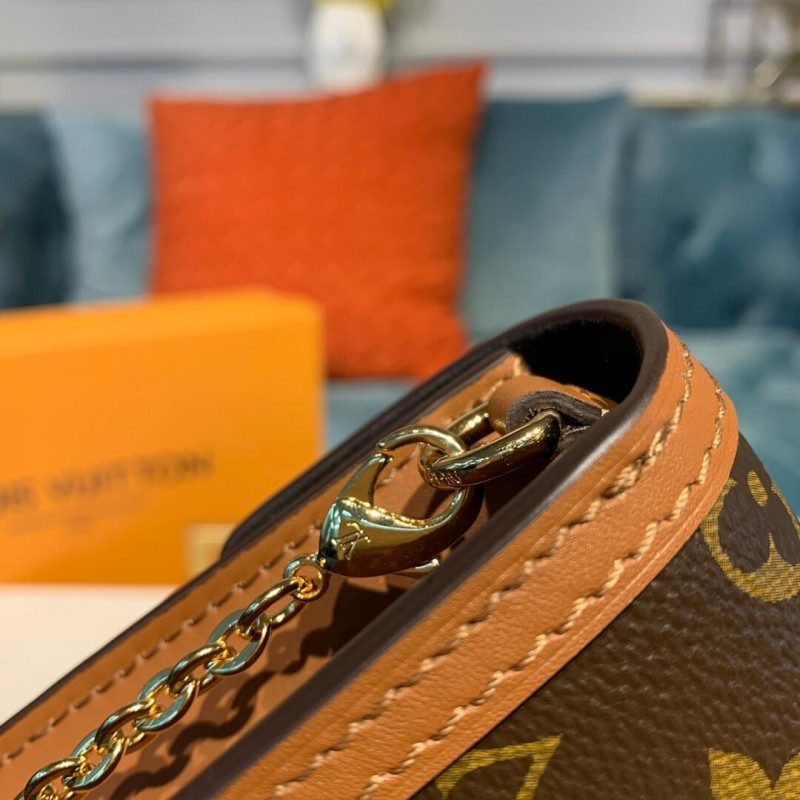 Replica Louis Vuitton Monogram Canvas Dauphine Chain Wallet M68746