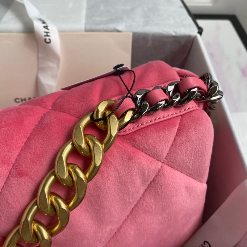 Replica Chanel 19 Large Velvet Flap Bag As1161