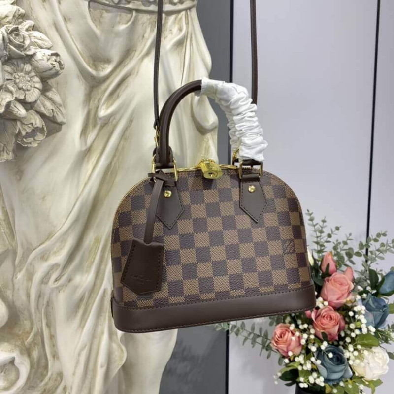 Replica Louis Vuitton Damier Ebene Canvas Alma Bb N41221