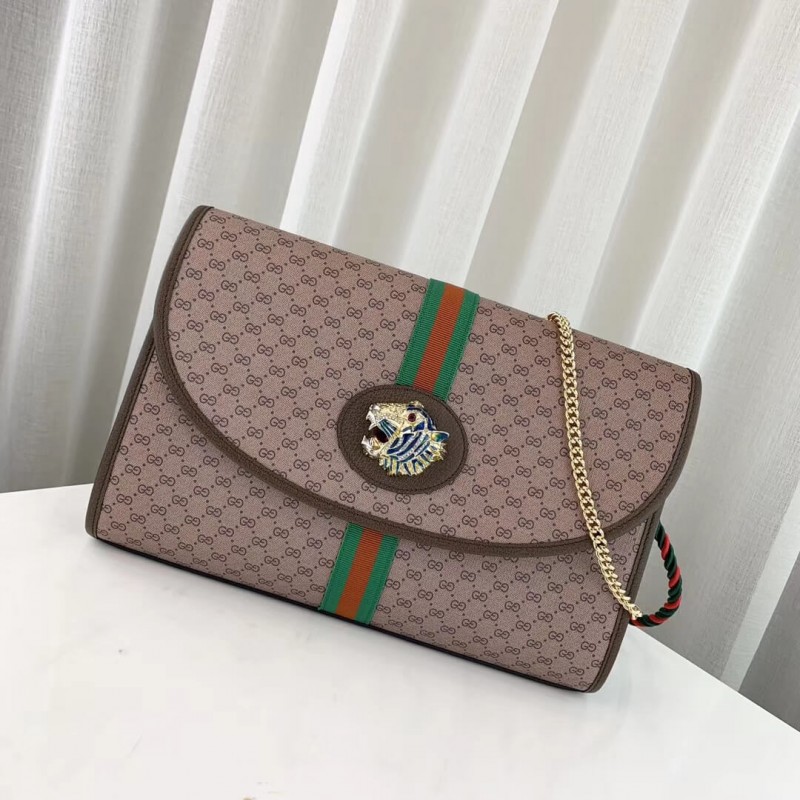 Replica Gucci Rajah Medium Shoulder Bag 564697 Coffee