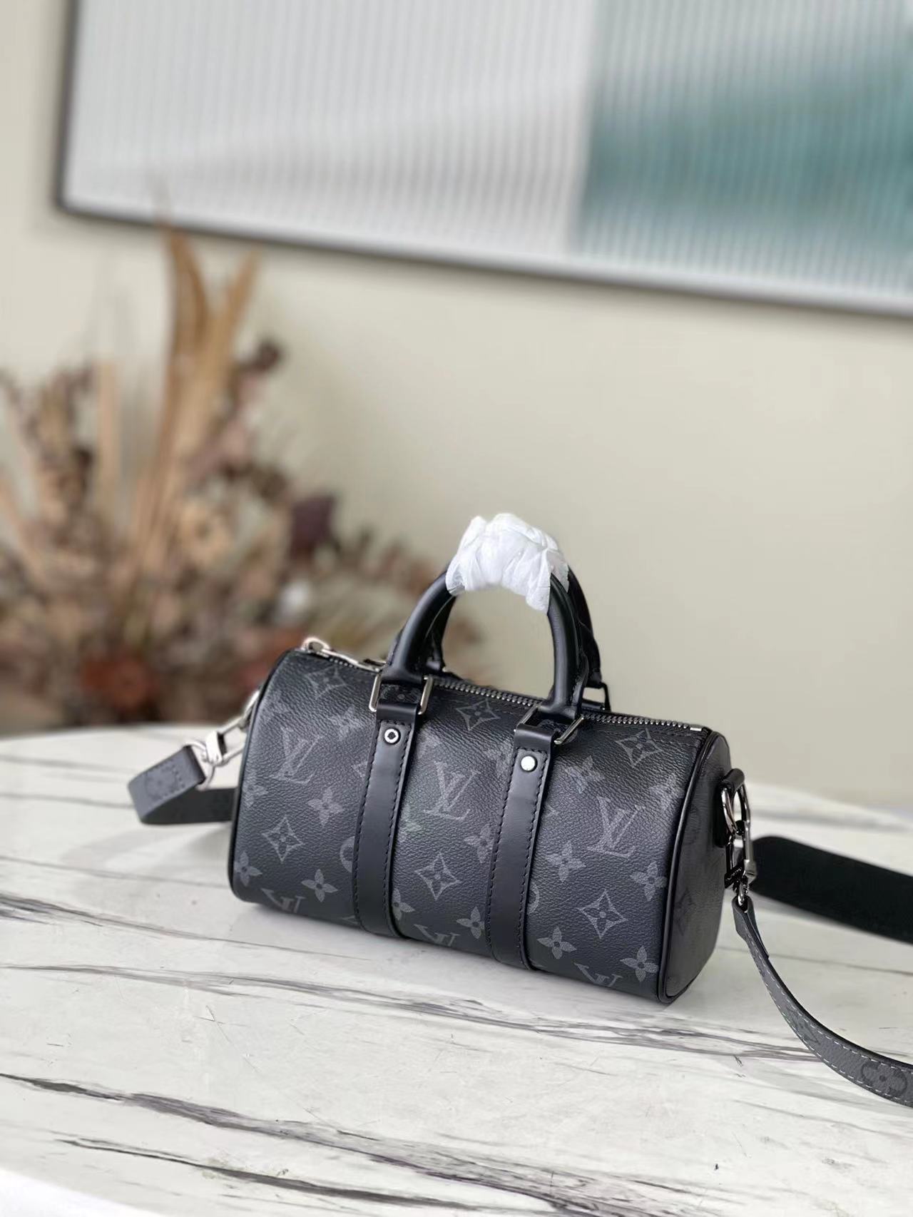 Replica Louis Vuitton Monogram Eclipse Keepall Xs M45947