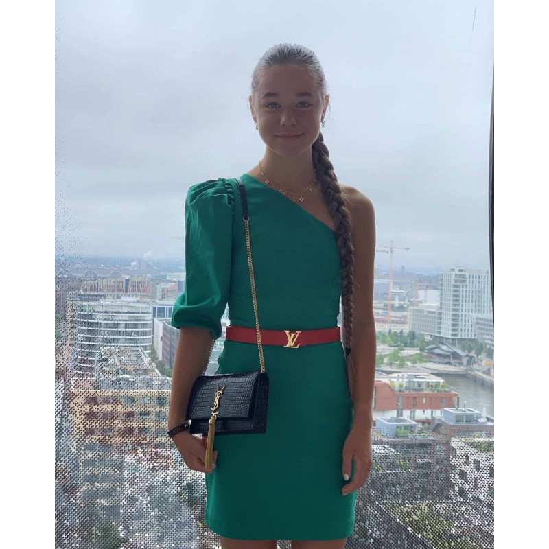 Replica Ysl Saint Laurent Kate Chain Wallet With Tassel In Crocodile Embossed Leather 452159