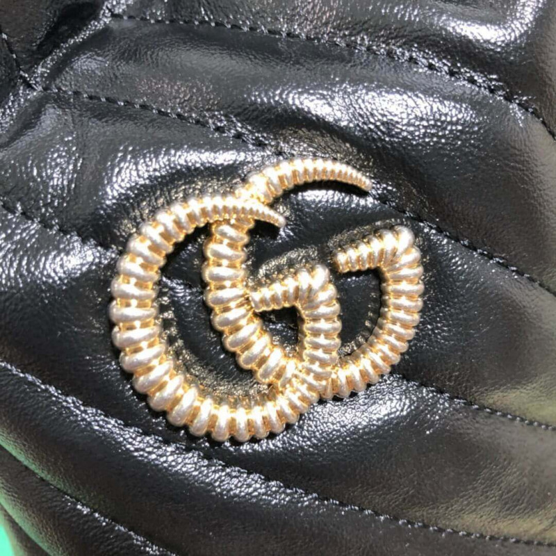 Replica Gucci Gg Marmont Mini Bucket Bag 575163 Black