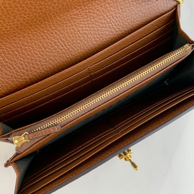 Replica Gucci Jackie 1961 Chain Wallet 652681 In Blue Denim