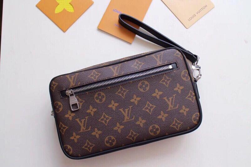 Replica Louis Vuitton Kasai Clutch Black/Brown
