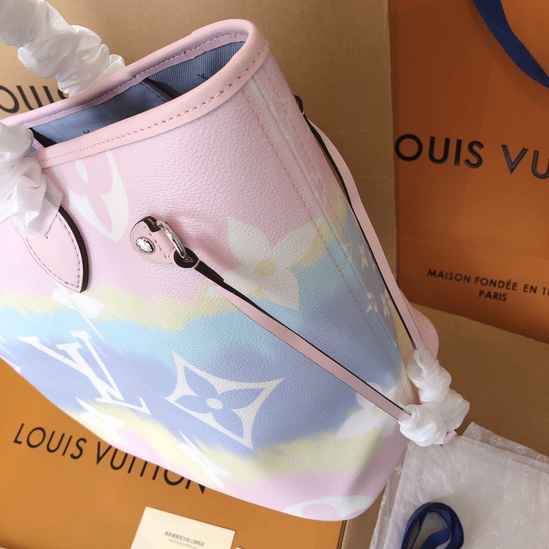 Replica Louis Vuitton Escale Neverfull Mm M45127 Pink/Blue/Red