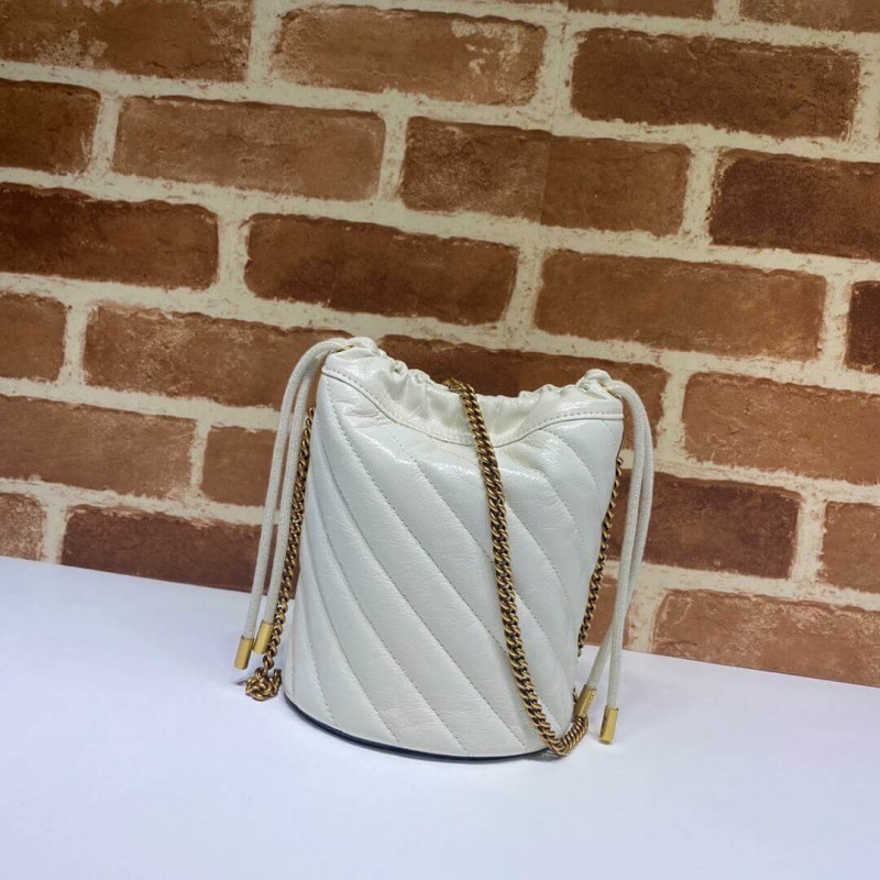 Replica Gucci Gg Marmont Mini Bucket Bag 575163 White