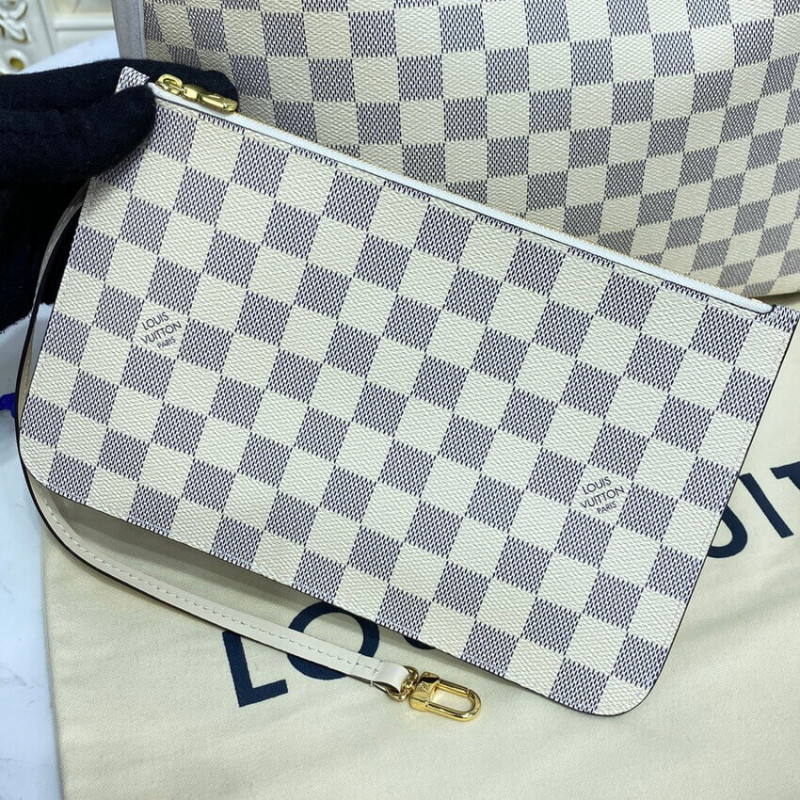 Replica Louis Vuitton Damier Azur Neverfull Mm N45295 Pink