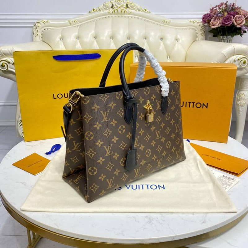 Replica Louis Vuitton Monogram Canvas Flower Tote M43550 Black