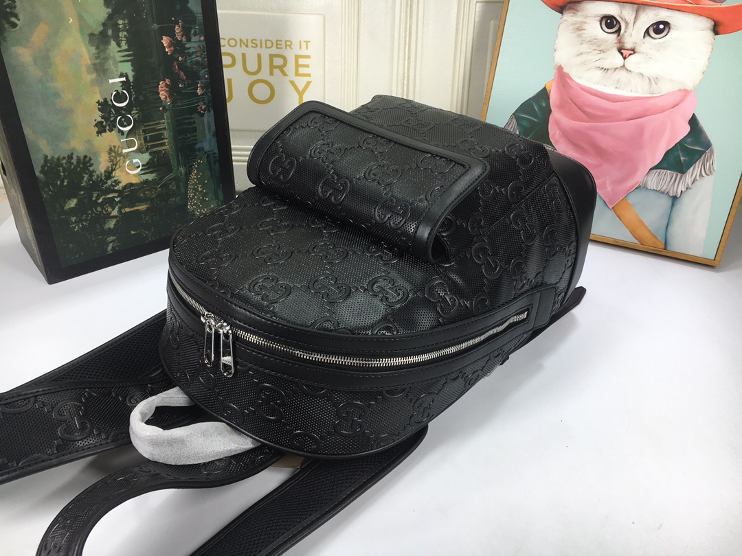 Replica Gucci Double G Embossed Backpack