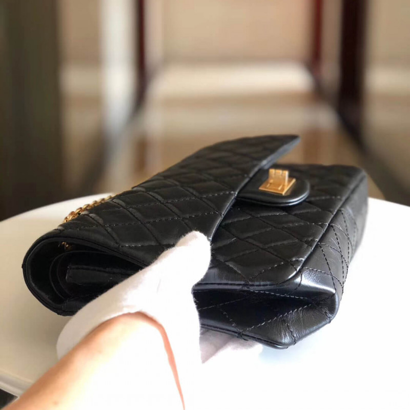 Replica Chanel 2.55 Aged Calfskin Leather Flap Bag A37586