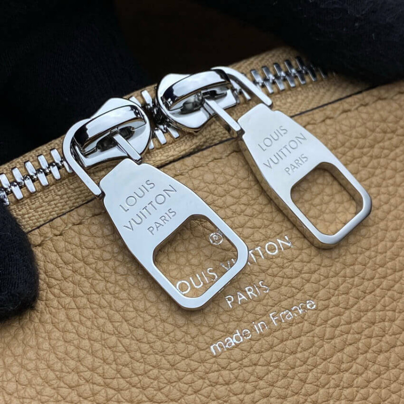 Replica Louis Vuitton Mahina Calf Leather Bella Tote M59655 Arizona Brown