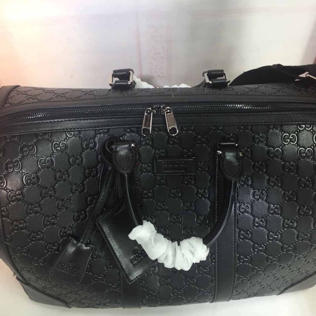 Replica Gucci Aaa-Double G Embossed Duffle Bag 625768 Black/Red