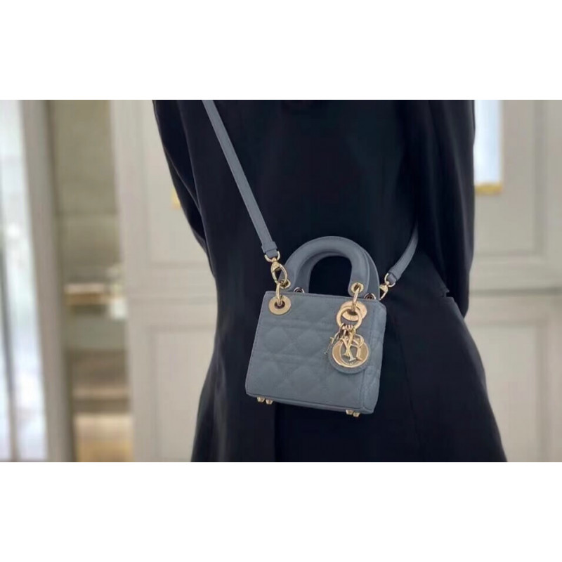 Replica Christian Dior Micro Lady Dior Bag Cannage Lambskin S0856