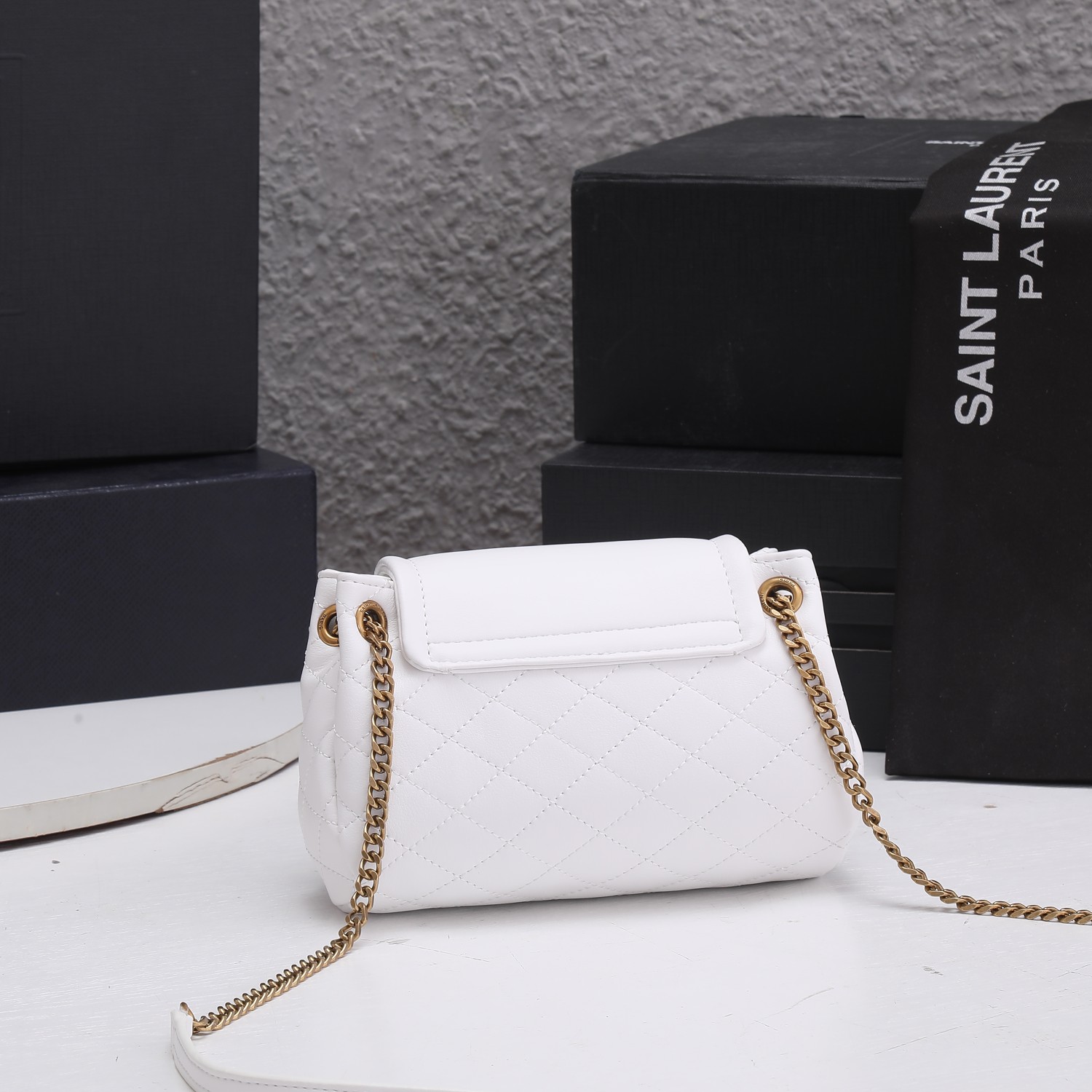 Replica Ysl Mini Nolita Bag In Lambskin- Black/White