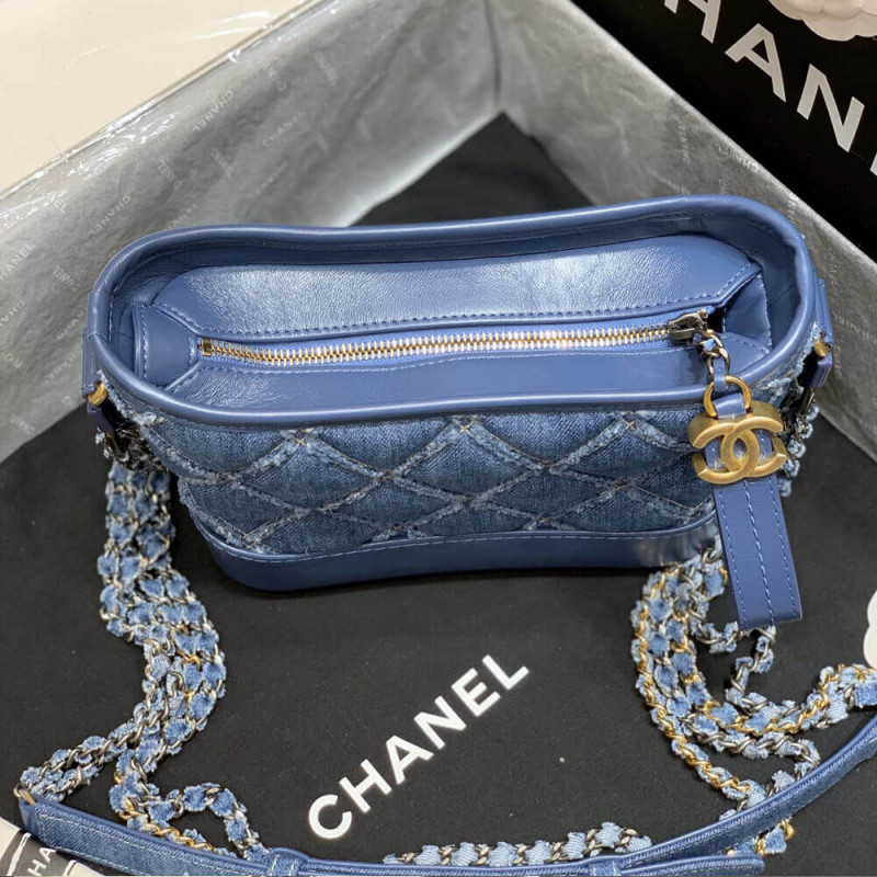 Replica Chanel Gabrielle Small Hobo Bag Denim Calfskin A91810