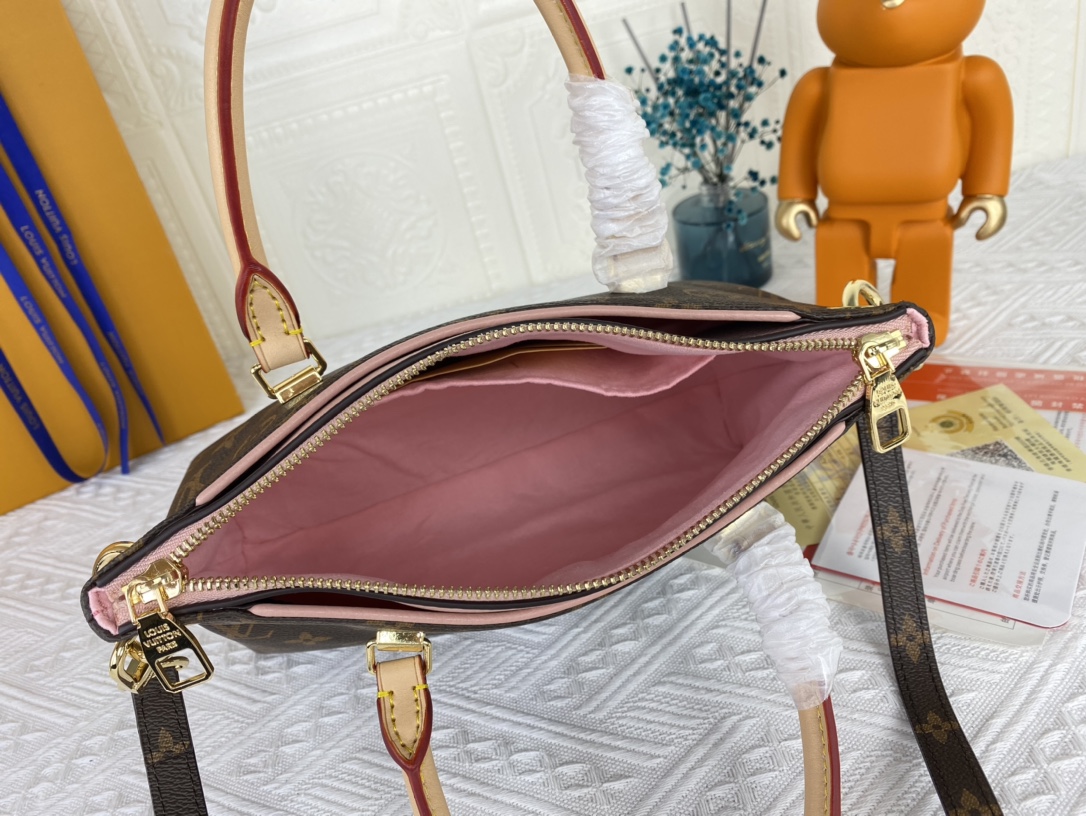 Replica Louis Vuitton Pallas Bb Black/Red/Pink