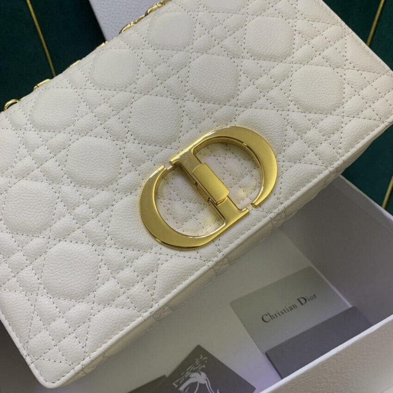 Replica Christian Dior Medium Caro Bag Warm Taupe Supple Cannage Calfskin M9242