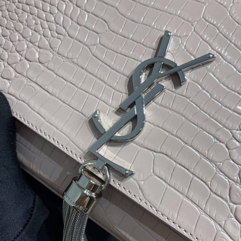 Replica Saint Laurent Medium Kate Tassel Chain Bag In Crocodile Leather 354119