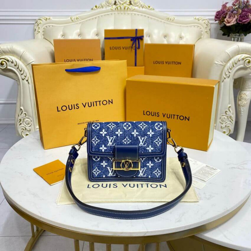 Replica Louis Vuitton Monogram Denim Mini Dauphine M59716