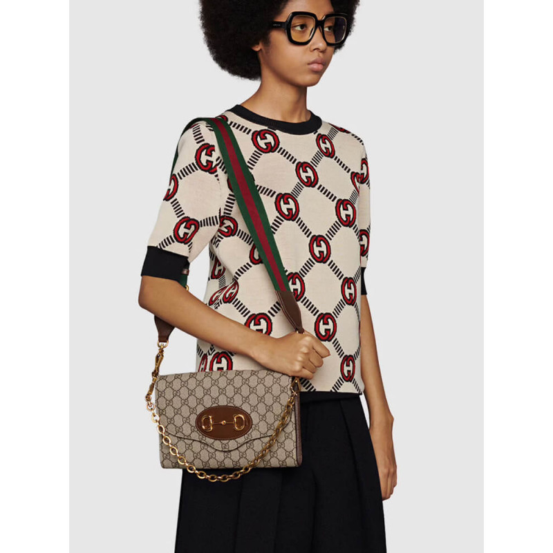 Replica Gucci Horsebit 1955 Small Bag In Gg Supreme 677286