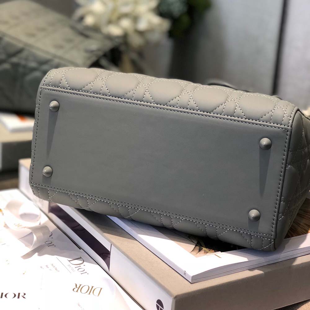 Replica Dior Aaa-Medium Lady Dr Bag Black/Pink/Grey