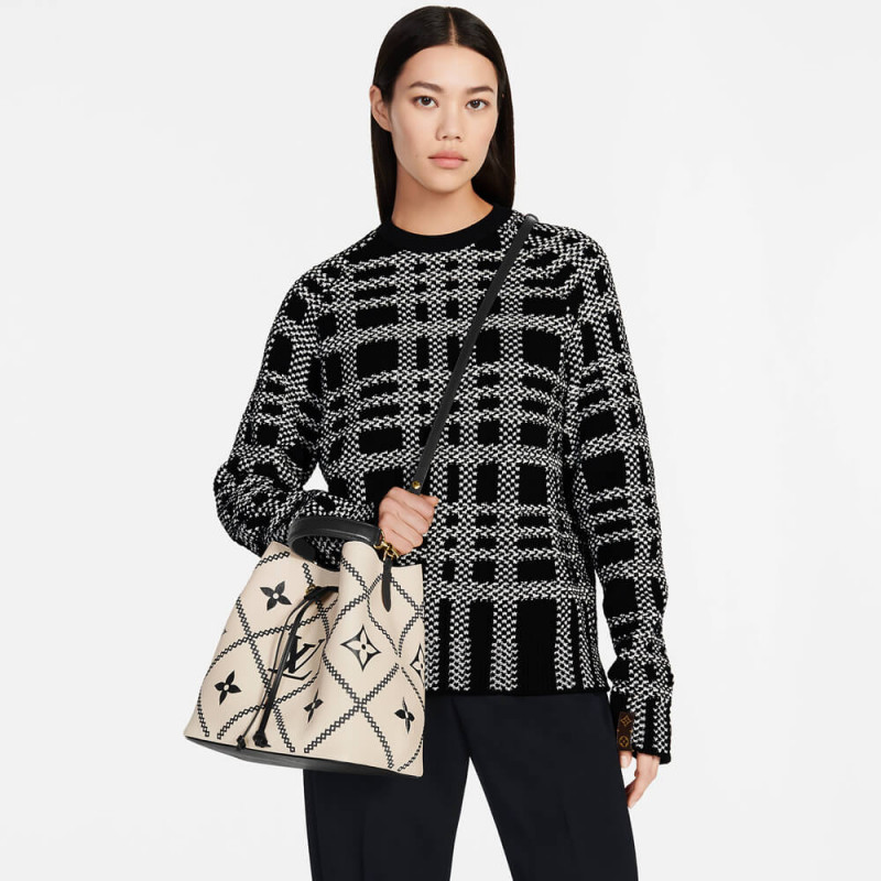 Replica Louis Vuitton Neonoe Mm M46023 Creme Beige/Black