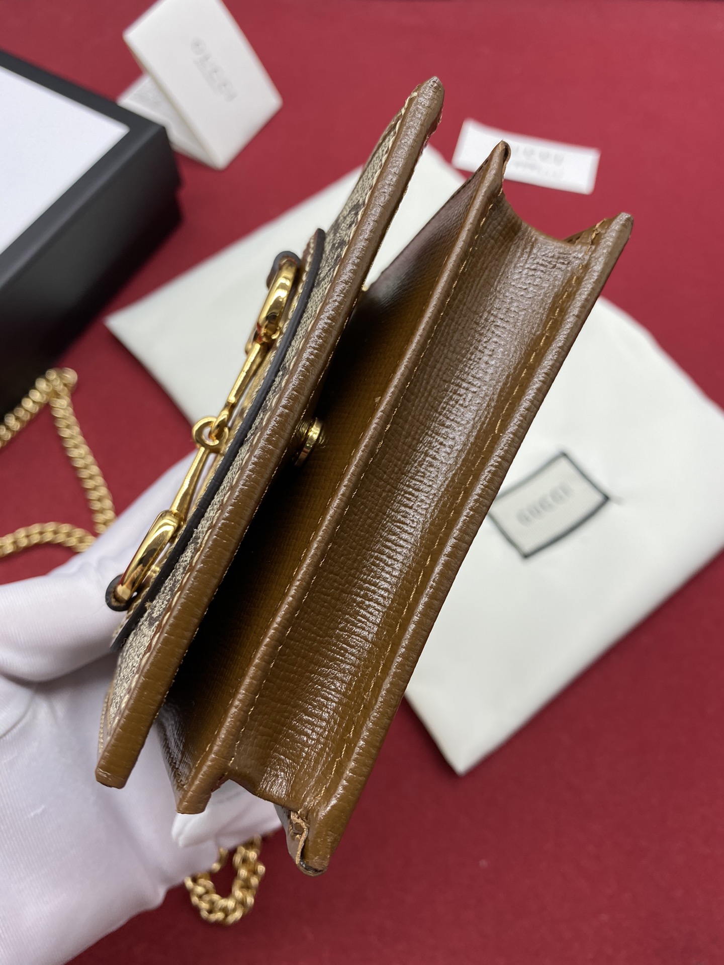 Replica Gucci Horsebit 1955 Card Case Wallet 621887