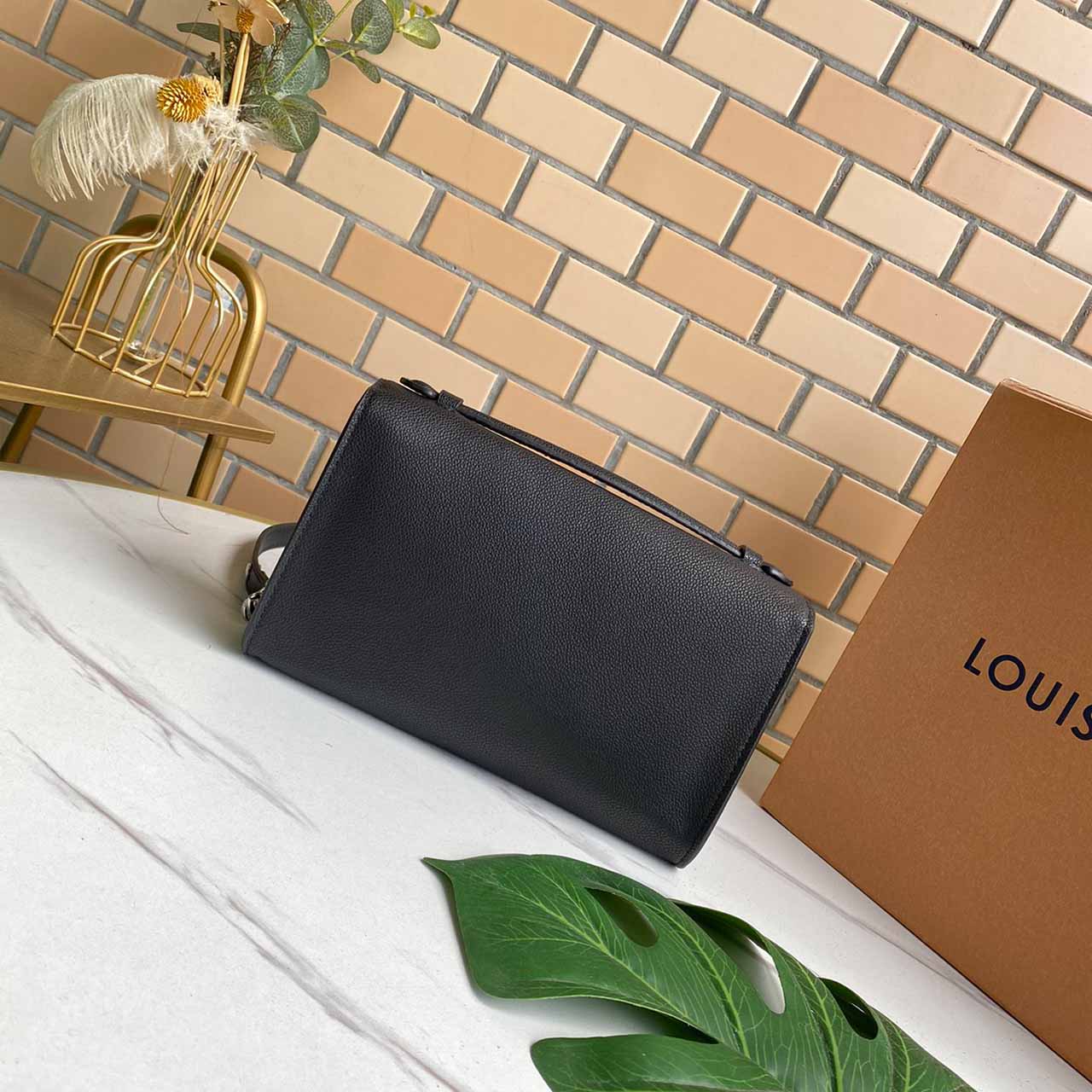 Replica Louis Vuitton Lockme Clutch M56088 Pink/Blue/Black