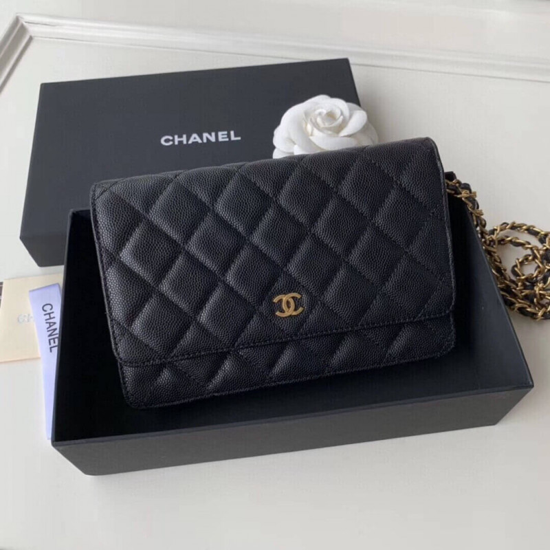 Replica Chanel Caviar Quilted Wallet On Chain Woc A33814