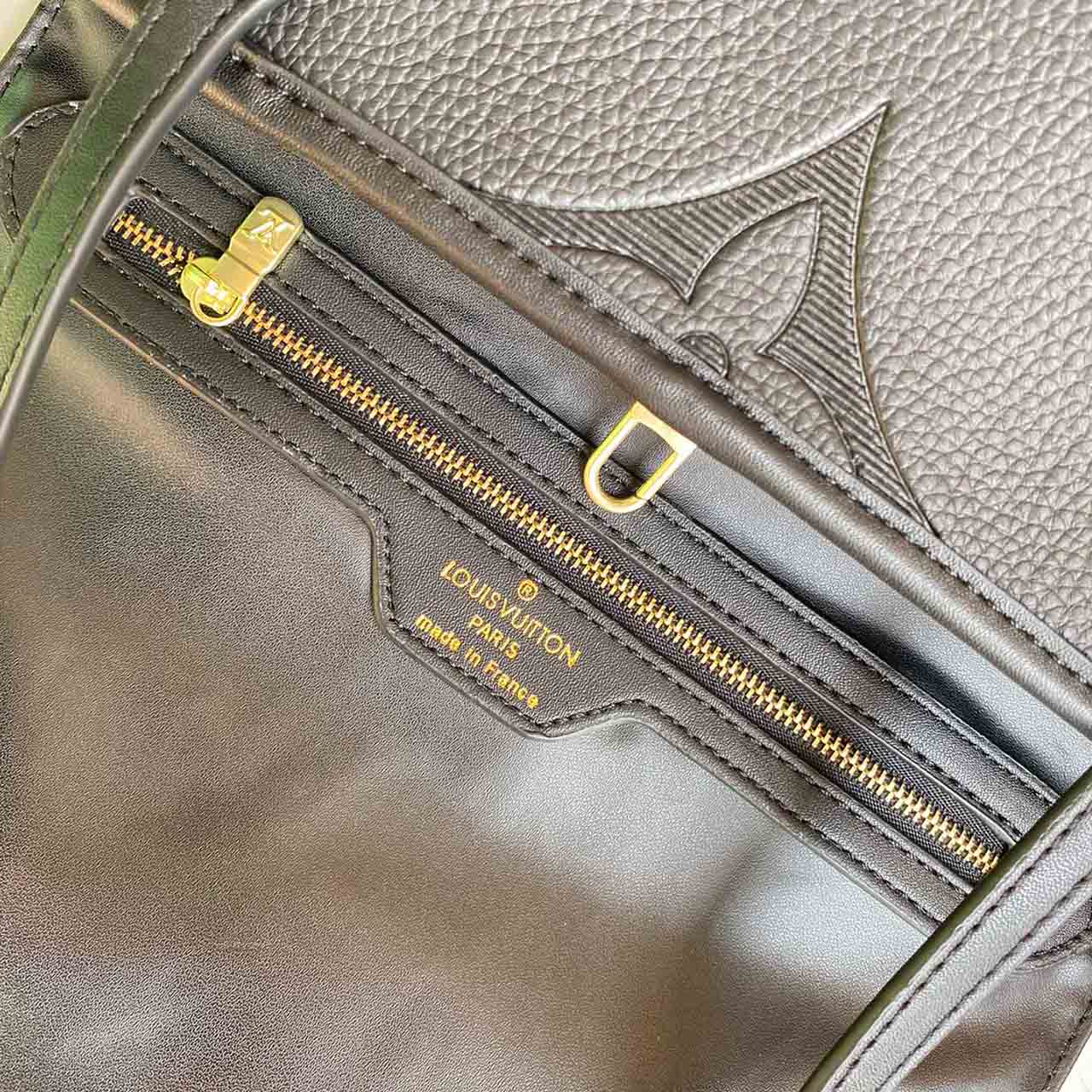 Replica Louis Vuitton Neverfull Mm Monogram Empreinte Leather M45685 Black/Beige/Blue