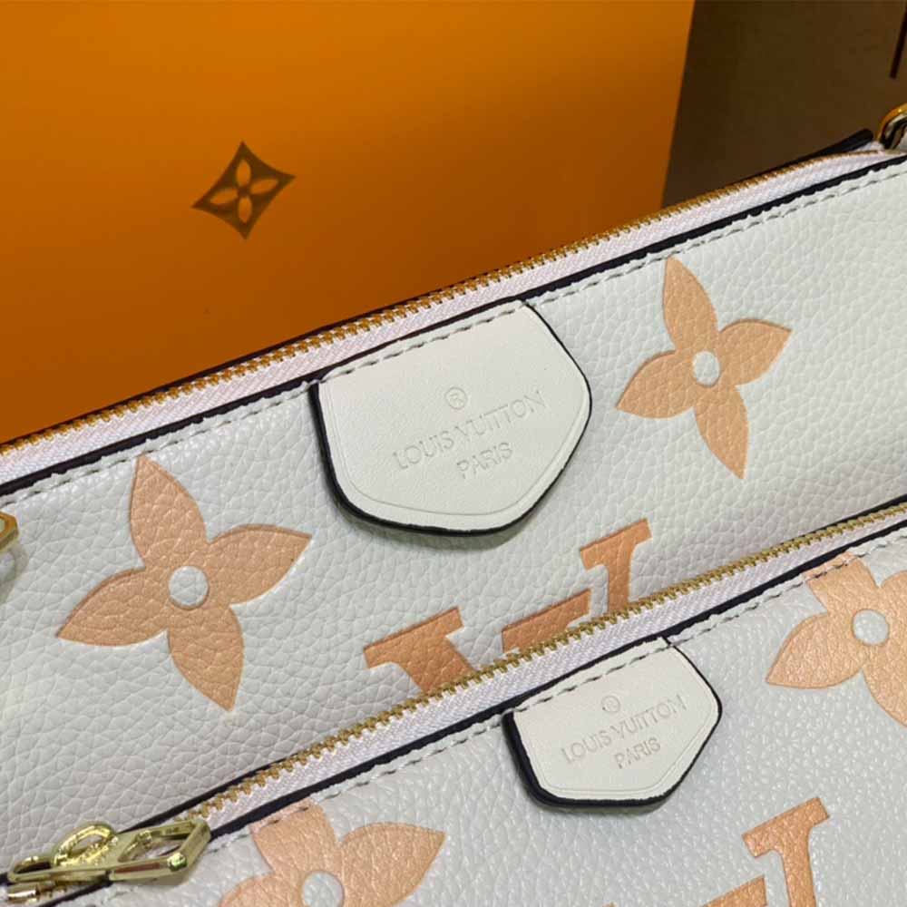 Replica Louis Vuitton Multi Pochette Accessoires-M44823 Pink/Blue/Beige