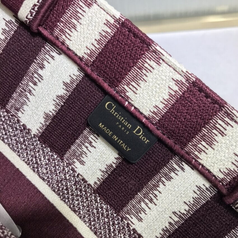 Replica Dior Small Book Tote D-Stripes Embroidery M1296