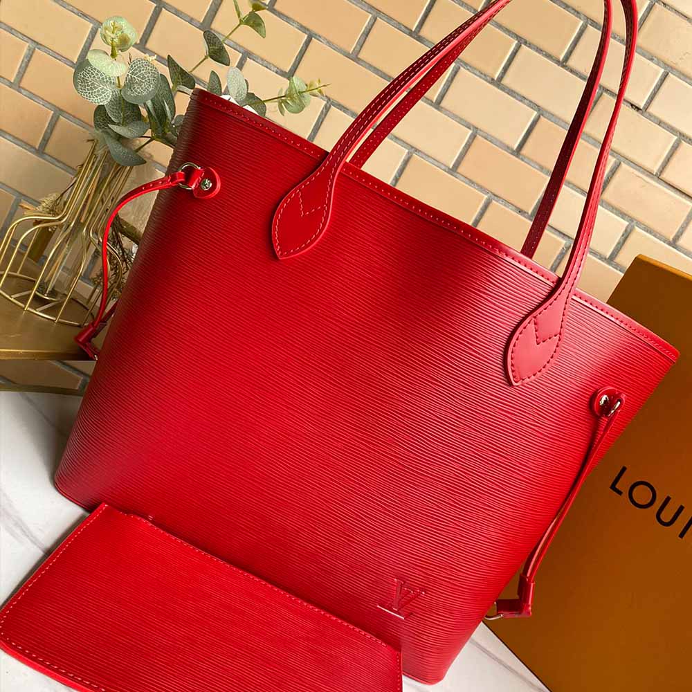 Replica Louis Vuitton Neverfull Mm Epi Leather M56947 Navy/Black/Red