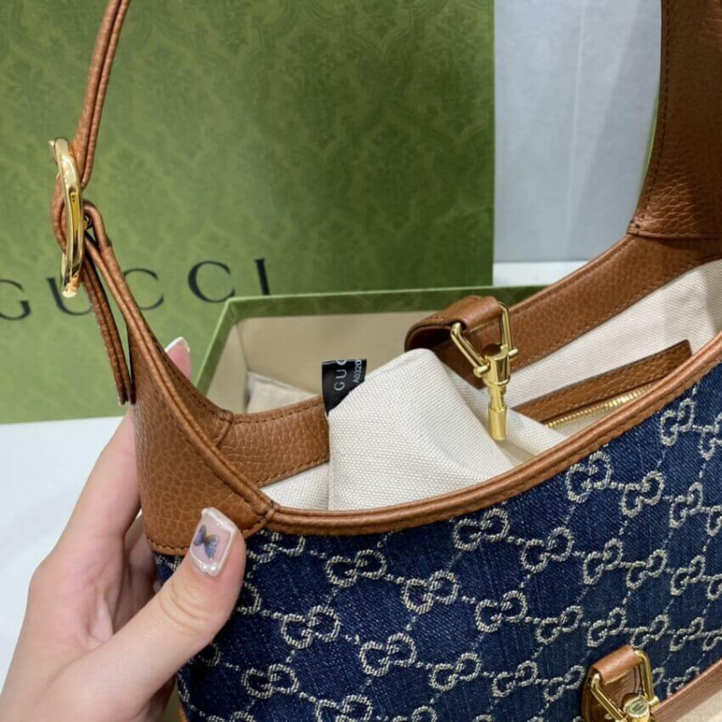 Replica Gucci Denim Jackie 1961 Small Shoulder Bag 636706